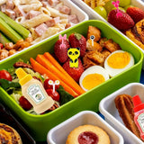 Accesorios para botellas de salsa para niños, cajas bento, incluye palas para comida y minibotellas de kétchup, ideal para la vuelta al cole (55 unidades)