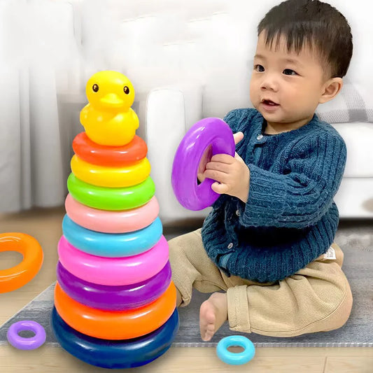 Montessori Baby Rolling Ball Tower Toy, Jogos Educativos para Bebês, Pista de Empilhamento, Brinquedos de Desenvolvimento, 1 2 3 Anos