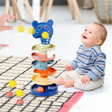 Torre de bolas rodantes Montessori para bebés, juegos educativos, pista de apilamiento, juguetes de desarrollo, 1, 2 y 3 años 