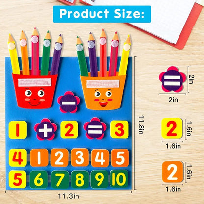 Montessori Busy Board Finger Number, Brinquedo Matemático, Contando Aprendizagem Cognitiva Precoce, Brinquedos Educativos para Crianças, Inteligência Desenvolver