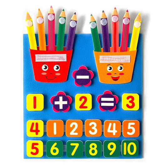 Montessori Busy Board Finger Number, Brinquedo Matemático, Contando Aprendizagem Cognitiva Precoce, Brinquedos Educativos para Crianças, Inteligência Desenvolver