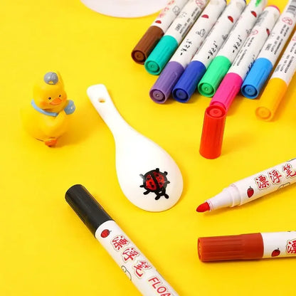 Montessori Magical Floating Water Painting Brush, Whiteboard Markers Pen, Hanging Kids Educational Toys 