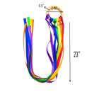 Montessori estilo brinquedo sensorial para recém-nascidos, anel de fita de bebê não tóxico, reconhecimento de cores, desenvolver brinquedo sensorial, livre de BPA