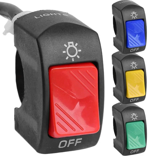 Botón de control de encendido y apagado de la motocicleta, conjunto de manillar, señal de faro, control de lámpara, interruptores modificados, accesorios 
