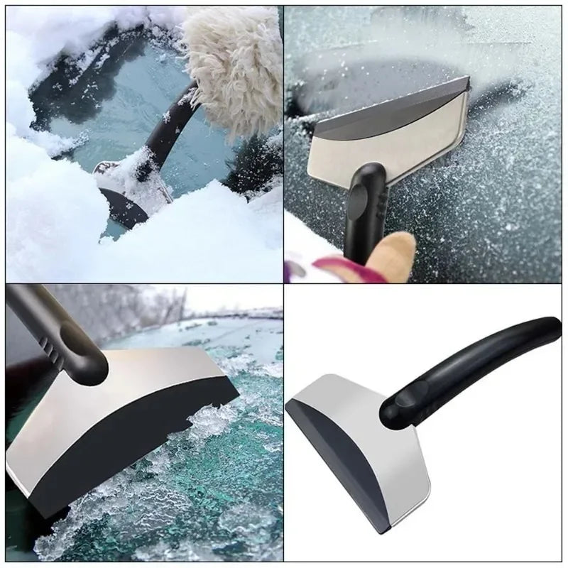 Pala de nieve multifunción para coche, desgelificante de parabrisas, raspador de hielo, herramientas para quitar nieve en vidrios, accesorios para automóviles, invierno, 2 piezas 