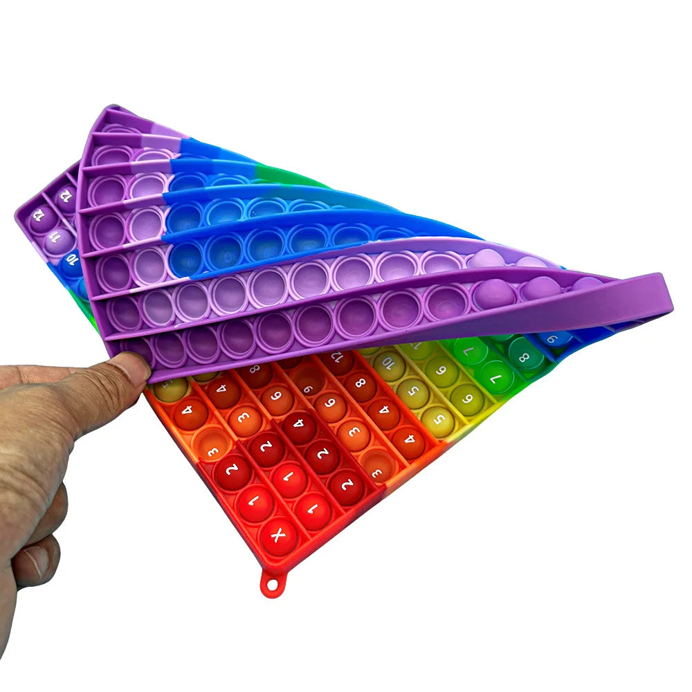 Multiplicação colorida Push Bubble Pop Toys, Recursos de Ensino de Matemática, Brinquedos Educativos, Presentes para Crianças, Times Table, 12x12