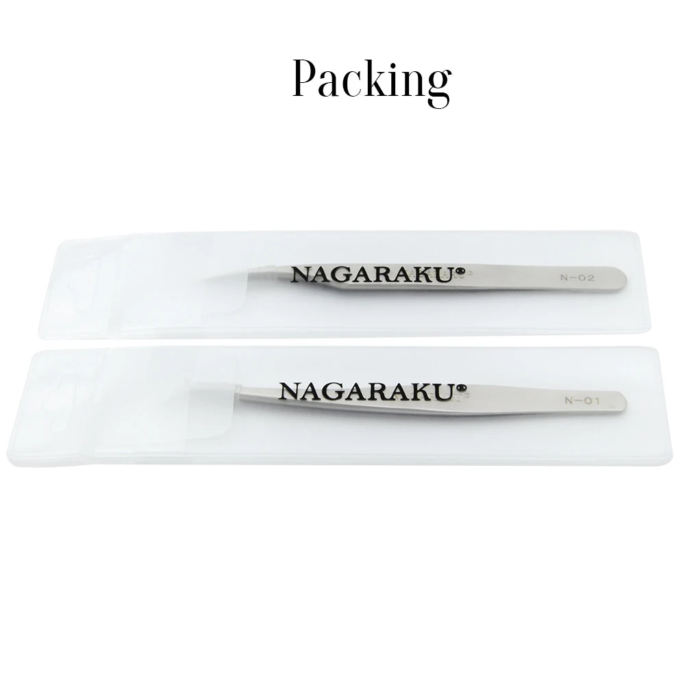 NAGARAKU Pinça de Extensão de Cílios Maquiagem Profissional Pinça Clássica de Volume Preciso Pinça de Maquiagem de Aço Inoxidável