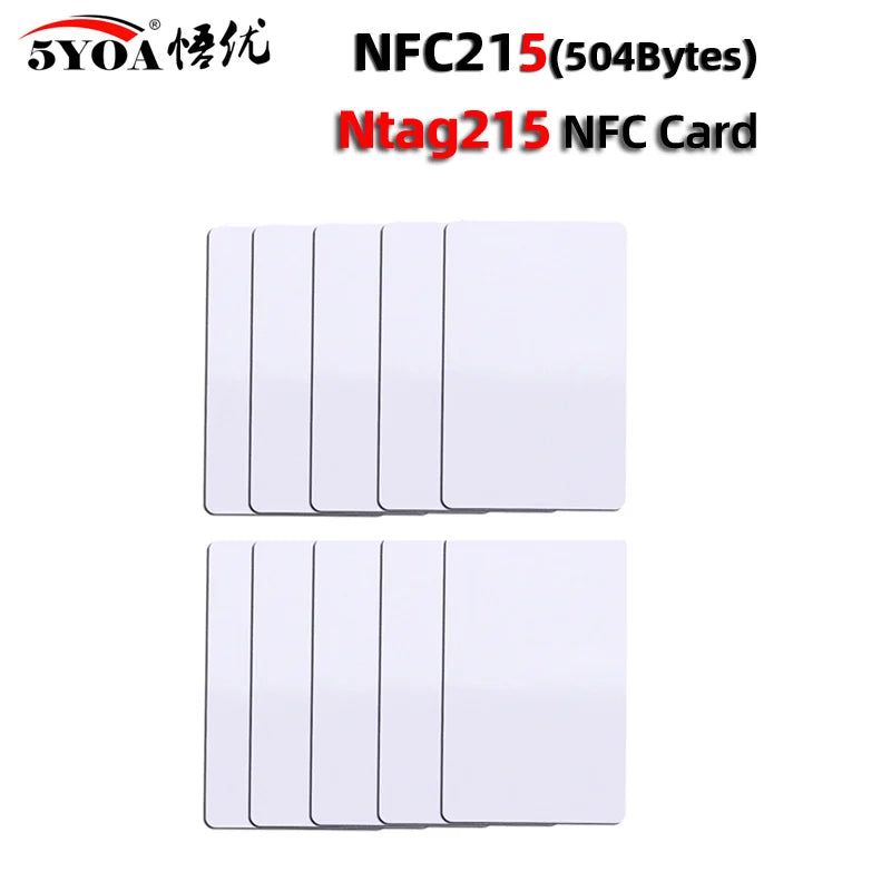 NFC Card Tag can written by Tagmo, works with Switch, available for all NFC mobile phones, 5YOA, NTAG215, 10PCs 