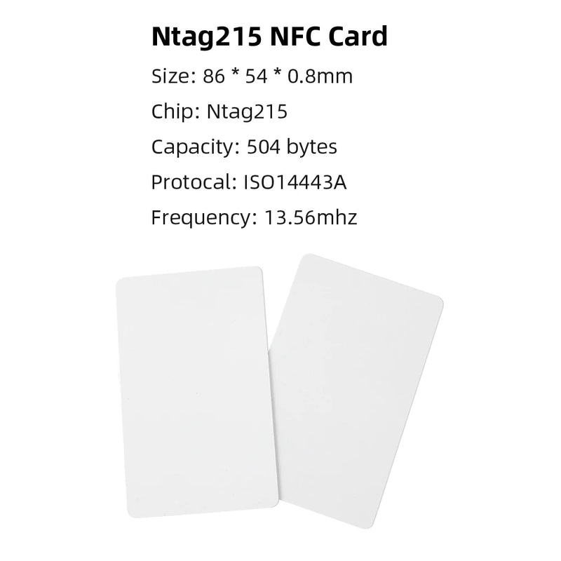 NFC Card Tag can written by Tagmo, works with Switch, available for all NFC mobile phones, 5YOA, NTAG215, 10PCs 