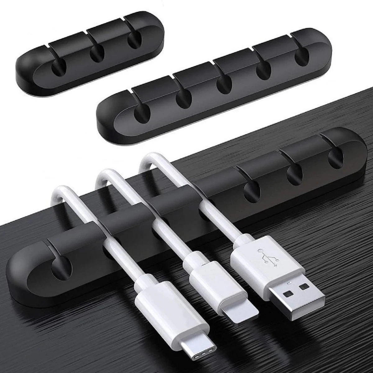 NONGAMI-Silicone USB Cable Organizer, Cable Winder, Desktop, Tidy Management Clips, Suporte para Mouse, Headphone, Wire Organizer