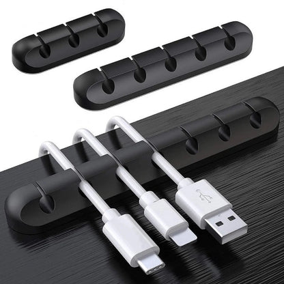 NONGAMI-Silicone USB Cable Organizer, Cable Winder, Desktop, Tidy Management Clips, Suporte para Mouse, Headphone, Wire Organizer