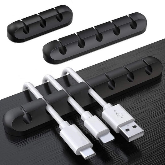 NONGAMI-Silicone USB Cable Organizer, Cable Winder, Desktop, Tidy Management Clips, Suporte para Mouse, Headphone, Wire Organizer