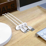 NONGAMI-Silicone USB Cable Organizer, Cable Winder, Desktop, Tidy Management Clips, Suporte para Mouse, Headphone, Wire Organizer