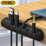 NONGAMI-Silicone USB Cable Organizer, Cable Winder, Desktop, Tidy Management Clips, Suporte para Mouse, Headphone, Wire Organizer