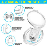 Nariz clipe de silicone magnético anti ronco roncados rolha ronco bandeja do sono dormir ajuda noite anti ronco dispositivo de cuidados de saúde