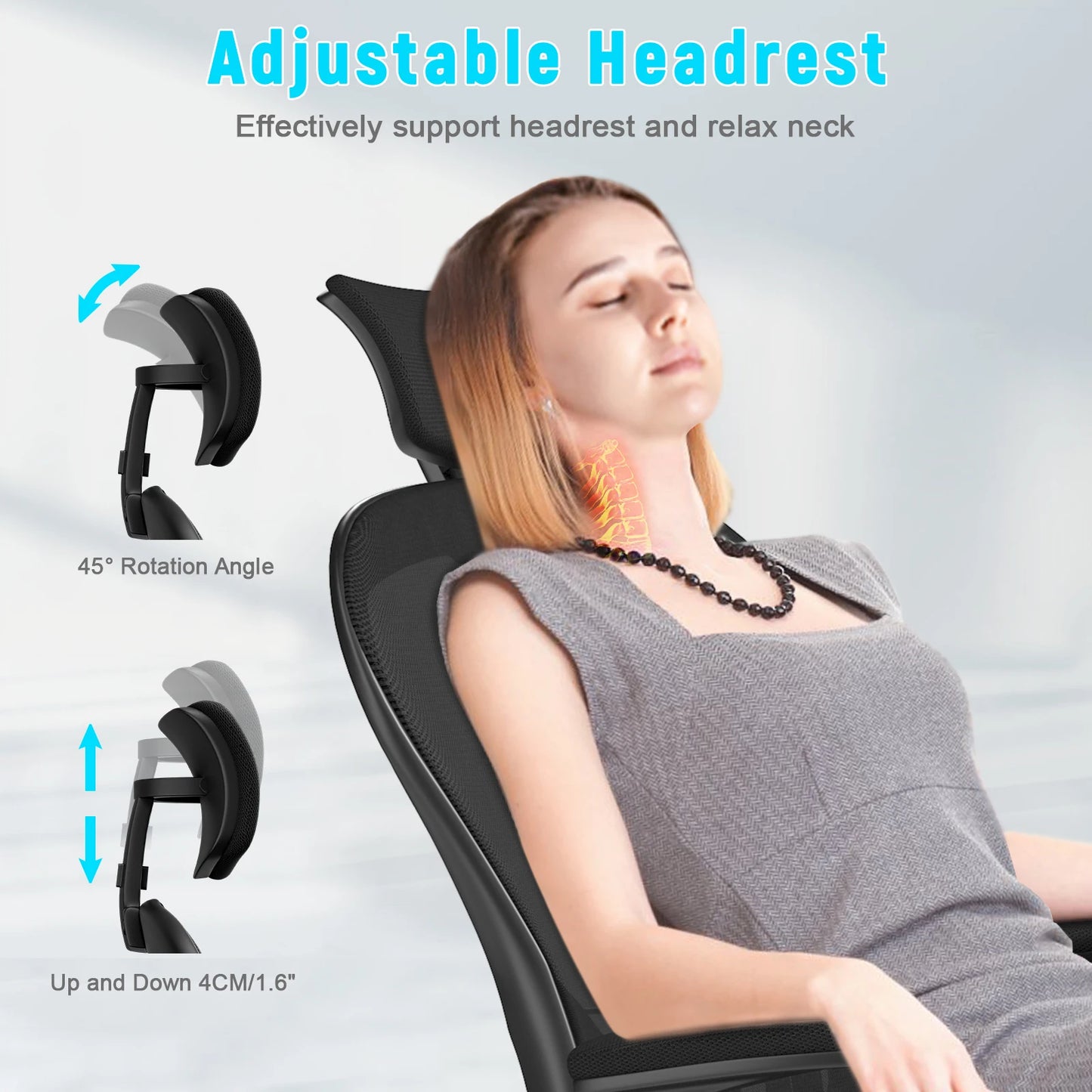 Naspaluro Computer Chair Home Office Chair Reclining Lift Swivel Chair Student Dormitory Gaming Seat Ergonomic Backrest 