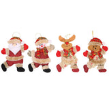 Natal Enfeites Presente, Papai Noel, Boneco de Neve, Brinquedo Árvore, Doll Hang Decorações, 4Pcs