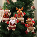 Christmas Ornaments Gift, Santa Claus, Snowman, Tree Toy, Doll Hang Decorations, 4Pcs 
