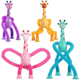 Juguetes navideños con ventosa para niños, tubos de pop, antiestrés, jirafa telescópica, juguete educativo Montessori, regalo para niños 