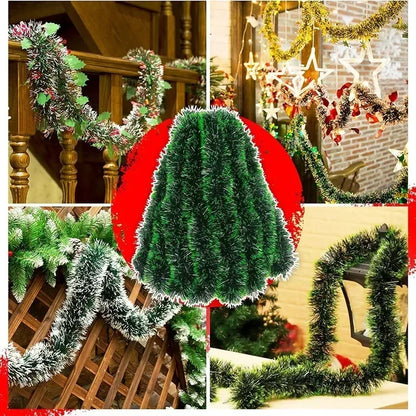 Natal verde cana fitas guirlanda diy enfeites de árvore de natal fitas de cana verde grinalda pendurado pendente decoração de festa em casa