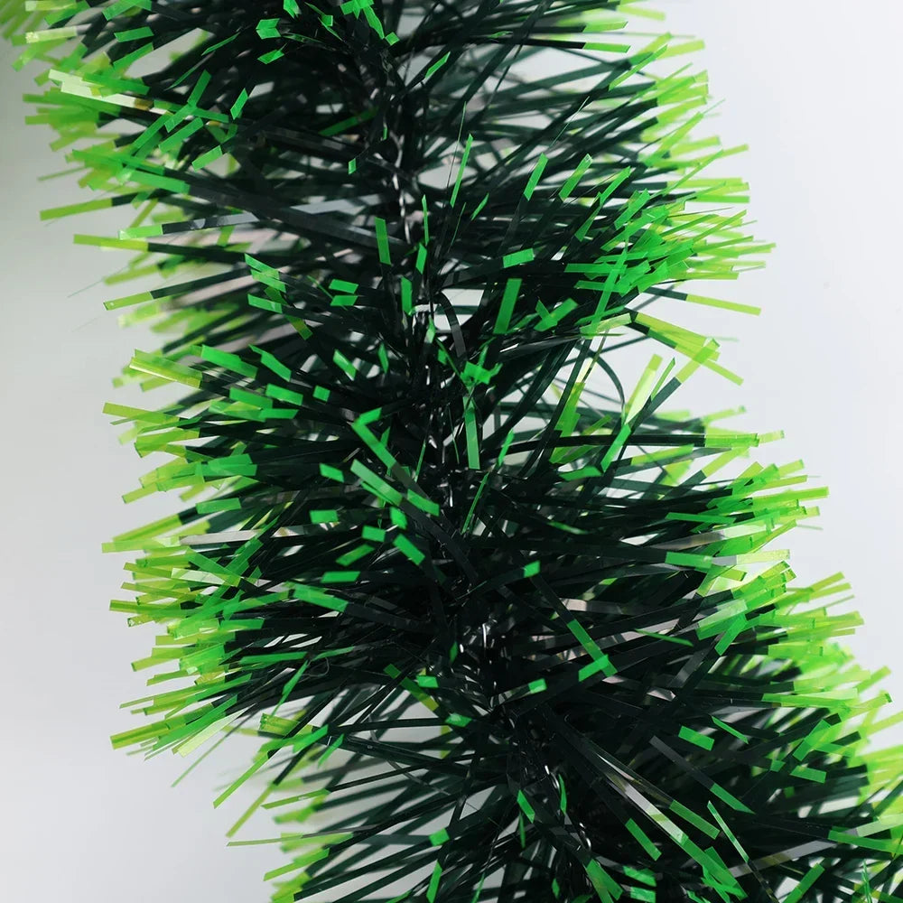 Christmas Green Cane Ribbons Garland DIY Christmas Tree Ornaments Green Cane Ribbons Wreath Hanging Pendant Home Party Decoration 