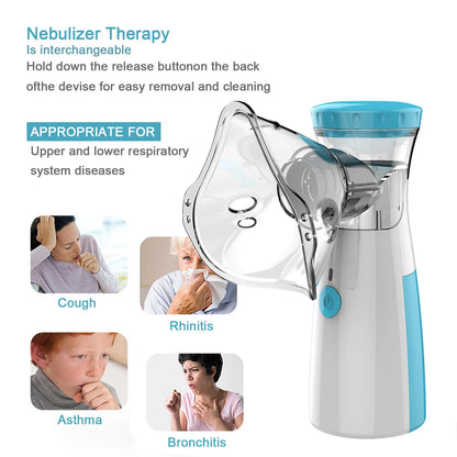 Nebulizador portátil da malha, atomizador, produtos dos cuidados médicos, pulso do dedo, oxigênio do sangue, inalador médico da asma, Handheld