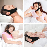 Cinturón de neopreno antirronquidos para la barbilla, solución antiapnea para la mandíbula, soporte para dormir, herramienta ajustable para el cuidado del sueño, nuevo 