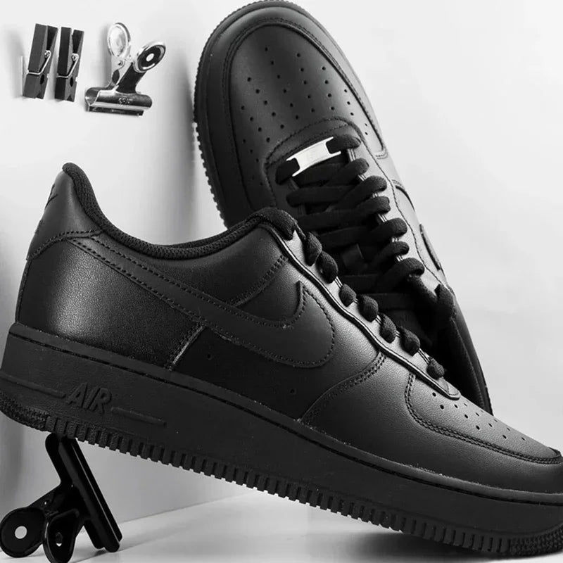 Zapatillas de skate Nike Air Force 1 Low Retro para hombre y mujer, clásicas, negras, informales, cómodas, AF1 