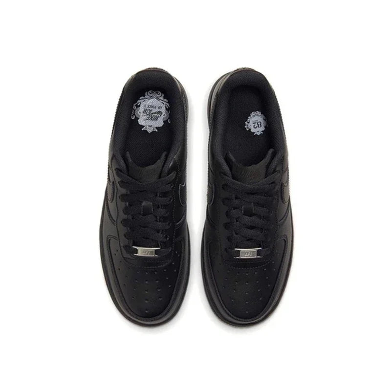 Zapatillas de skate Nike Air Force 1 Low Retro para hombre y mujer, clásicas, negras, informales, cómodas, AF1 