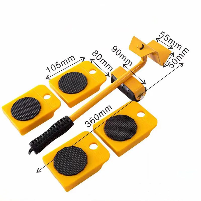 New Heavy Duty Furniture Lifter Roller Wheel Bar Moving Device Lifting Helper Furniture Transport Tool 