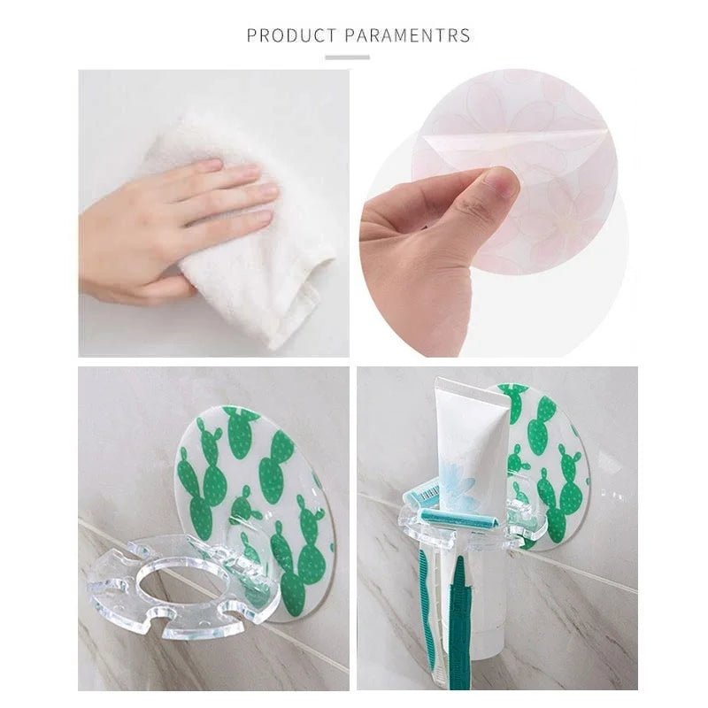 New Style Creative Plastic Toothbrush Holder Toothpaste Storage Rack Toothbrush Dispenser Storage Rack Bathroom Accessory Tool 