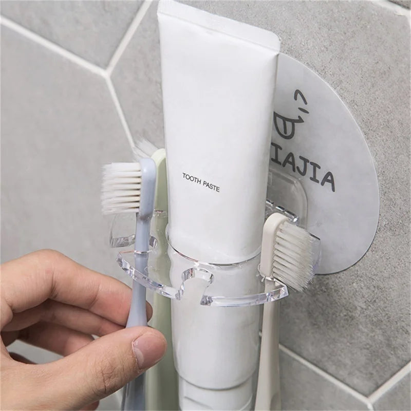 New Style Creative Plastic Toothbrush Holder Toothpaste Storage Rack Toothbrush Dispenser Storage Rack Bathroom Accessory Tool 