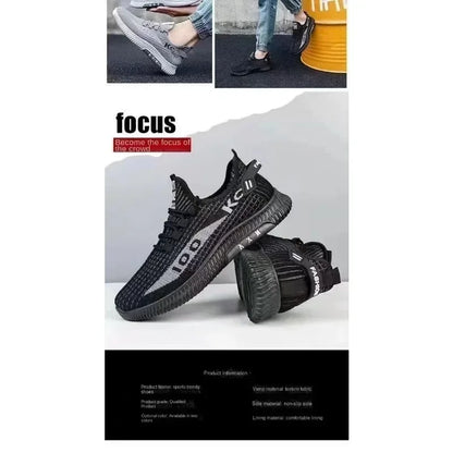 New versatile and fashionable men's shoes with mesh breathable sports sneakers and casual men's shoes 