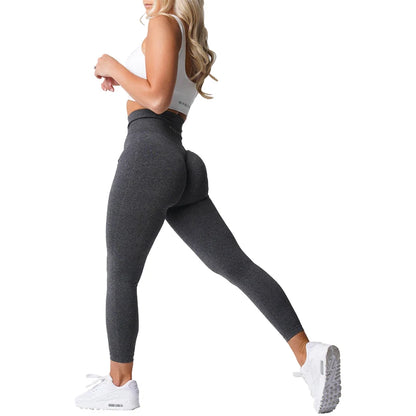 Nvgtn Seamless Fitness Leggings para Mulheres, Shorts de Spandex, Elástico, Respirável, Hip-Lifting, Esportes de Lazer, Calças Justas de Spandex