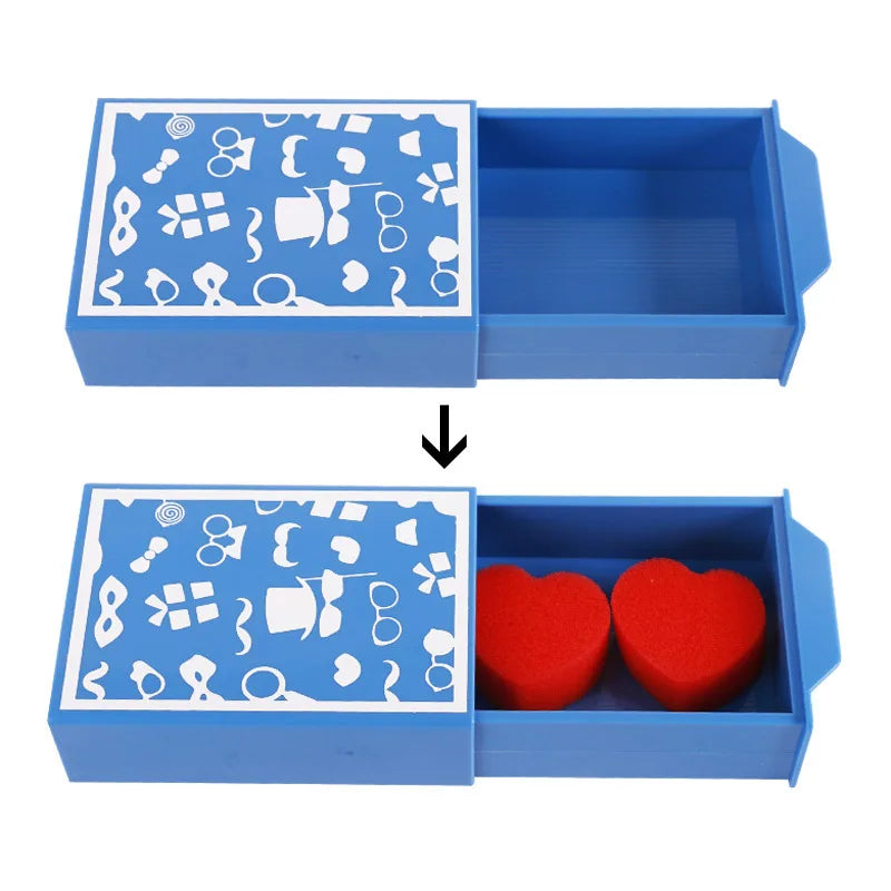 O poder da caixa mágica mágica roxa e azul, sentimento maravilhoso, brinquedos divertidos misteriosos para crianças e adolescentes