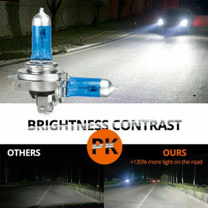 O xênon guardou o bulbo branco super do farol do olhar do efeito, lâmpada do halogênio, auto bulbo dianteiro da névoa do farol, 12V, 100 W, 90W, H7, 4500K, 4 PCes
