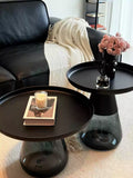 Artistic Glass Coffee Tables, Creative Design End Tables for Living Room , Stylish Accent Tea Table with Various Sizes & Colors