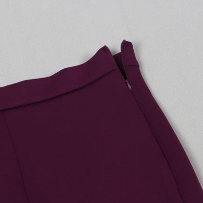CM.YAYA Conjunto de dos piezas de chaqueta de manga larga y pantalón ancho para mujer, con empalme de perlas, para invierno y otoño de 2024