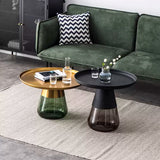 Artistic Glass Coffee Tables, Creative Design End Tables for Living Room , Stylish Accent Tea Table with Various Sizes & Colors