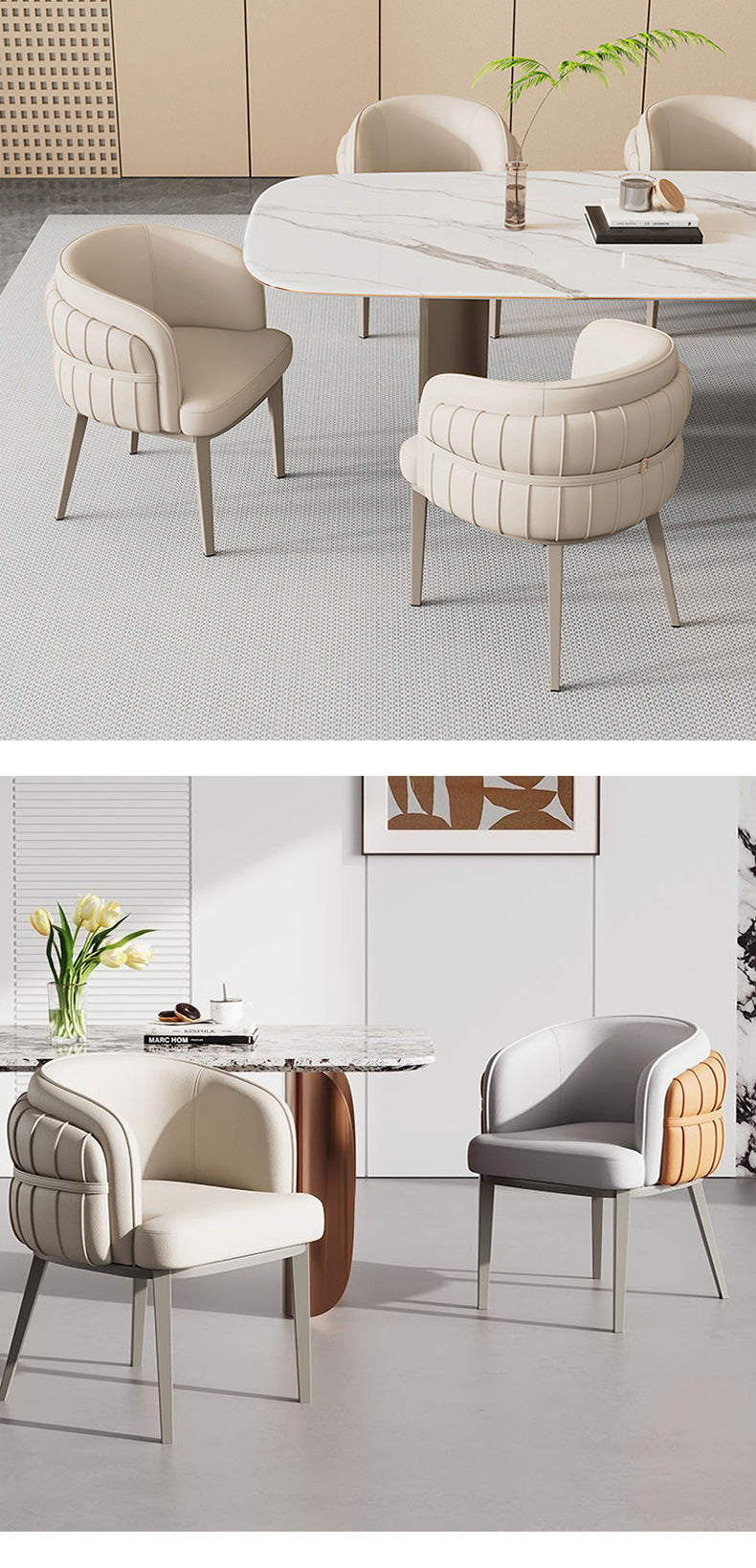 UVR Light Luxury Dining Chair Household Makeup Chair Modern Simple Hotel Negotiation Receiving Chair Restaurant Chair Furniture