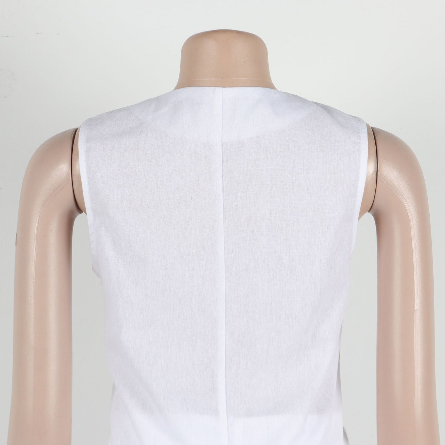 CM.YAYA Street Women's Set Sleeveless Button Fly Vest Shirt and Wide Leg Pants Elegant 2024 Fall Fashion Two 2-Piece Set Outfits