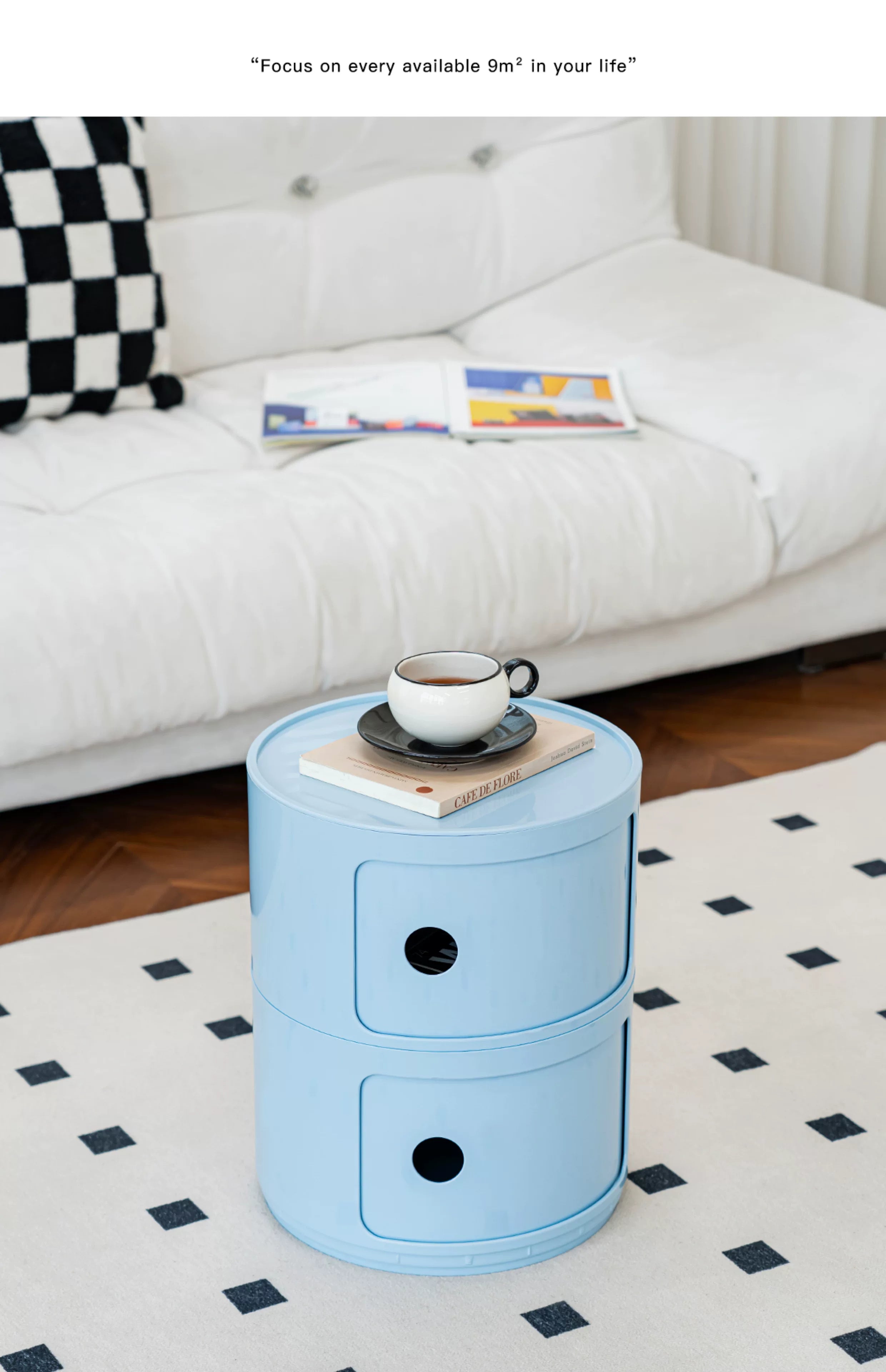 Nordic Ins Net Red Bedside Table Modern Minimalist White Round Creative Small Cabinet Mini Simple Plastic Side Cabinet 협탁
