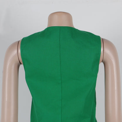 CM.YAYA Street Women's Set Sleeveless Button Fly Vest Shirt and Wide Leg Pants Elegant 2024 Fall Fashion Two 2-Piece Set Outfits