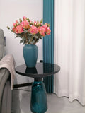 Artistic Glass Coffee Tables, Creative Design End Tables for Living Room , Stylish Accent Tea Table with Various Sizes & Colors