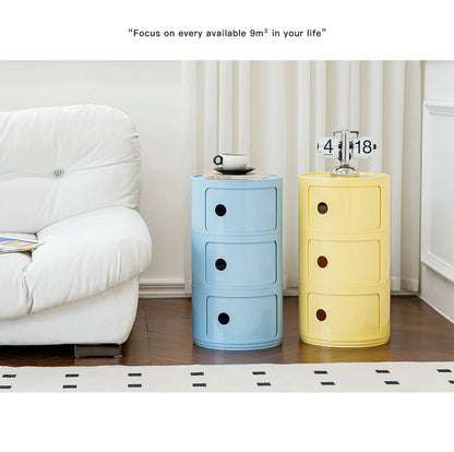 Nordic Ins Net Red Bedside Table Modern Minimalist White Round Creative Small Cabinet Mini Simple Plastic Side Cabinet 협탁