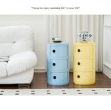 Nordic Ins Net Red Bedside Table Modern Minimalist White Round Creative Small Cabinet Mini Simple Plastic Side Cabinet 협탁