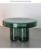 Artistic Glass Coffee Tables, Creative Design End Tables for Living Room , Stylish Accent Tea Table with Various Sizes & Colors
