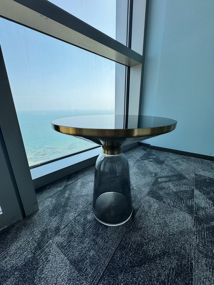 Artistic Glass Coffee Tables, Creative Design End Tables for Living Room , Stylish Accent Tea Table with Various Sizes & Colors
