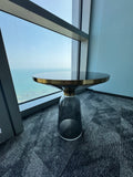 Artistic Glass Coffee Tables, Creative Design End Tables for Living Room , Stylish Accent Tea Table with Various Sizes & Colors