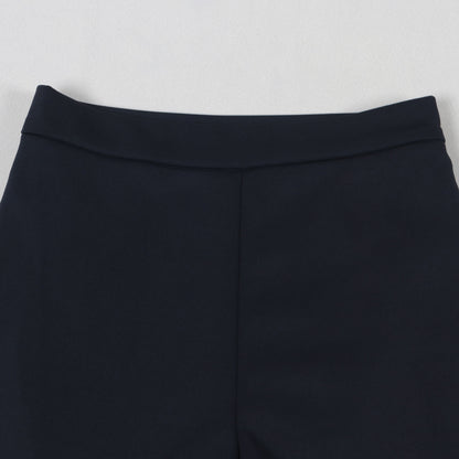 CM.YAYA Conjunto de dos piezas de chaqueta de manga larga y pantalón ancho para mujer, con empalme de perlas, para invierno y otoño de 2024